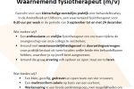 2021 Vacature waarneming Fysiotherapie Amstelhoek