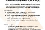 Vacature waarneming Fysiotherapie Amstelhoek