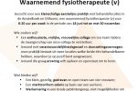 Vacature waarneming Fysiotherapie Amstelhoek